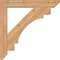 Ekena Millwork Merced Slat Smooth Bracket w/ Offset Brace, Western Red Cedar, 5 1/2"W x 30"D x 30"H BKT0604X30X30MRC06SWR - alternate 4